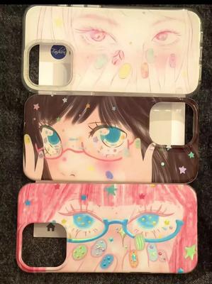 Japanese Personalized Colorful Nail Art Girl Cartoon Phone Case For iPhone 17 16 15 14 13 12 11 Pro Max 7 8 Plus MINI Y2K Cover