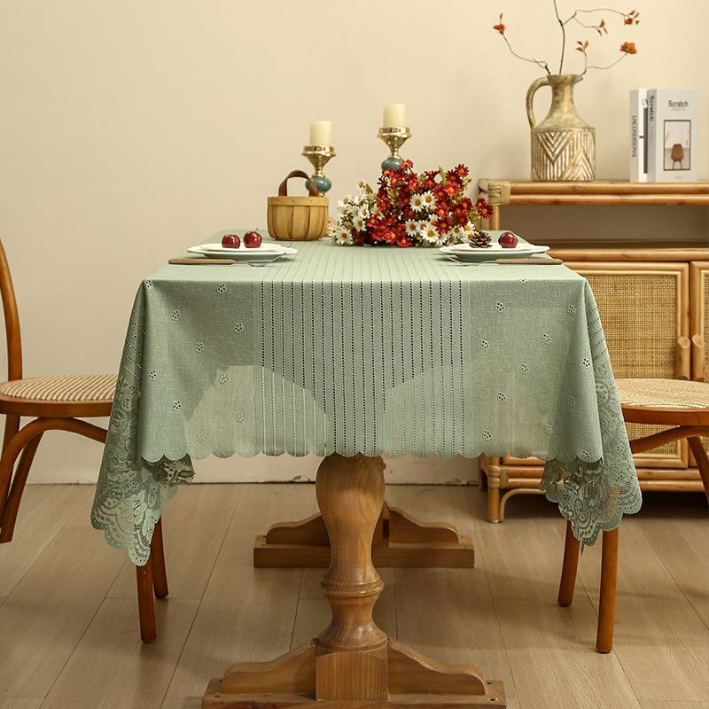 

Новая американская скатерть из полого кружева Американский кантри Прямоугольная салфетка Ткань для пикника Скатерть для кофейного столика 140*100CM