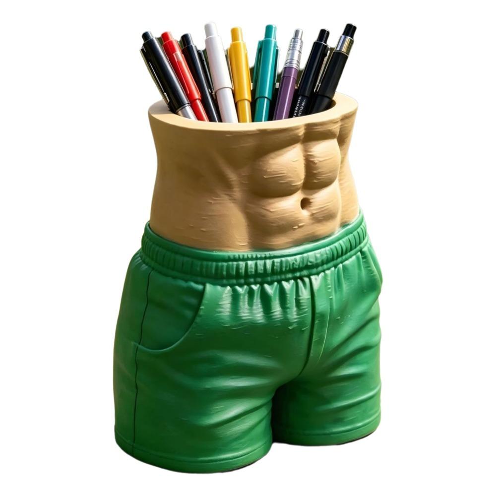 Muscle Torso Pencil Cup 3D Printed Desk Organizer Desktop Organizer Storage Bucket Desktop Storage зелёный