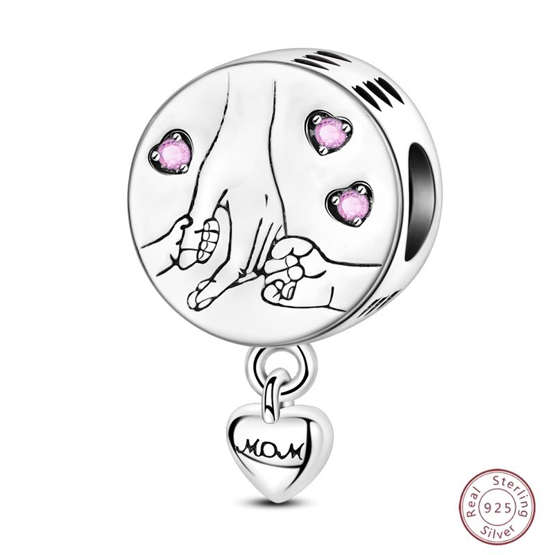 New Original Charm Bead Pendants Copper Crown Strawberry Perfume Gold Bow Fit Bracelet Necklace Women Jewelry