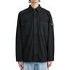 Stone Island Solid Color Polo Collar Long Sleeve Shirt Men shirts Black 7915112WN-V0129