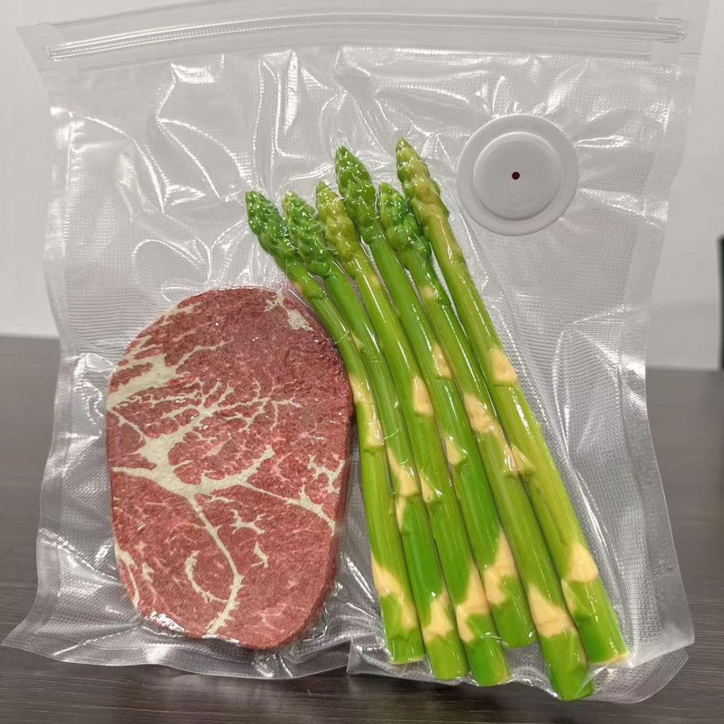 Boilable Vacuum Seal Bag with Valve - Freshness & Air Extraction Textured Bag