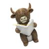 92MF Humorous Resin Cow Sculpture For Bathroom Decors With Resin Construction