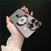 For iPhone 15 Pro Max Luxury Plating Frame Magsafe Magnetic Flash Phone Case For iPhone 11 12 13 14 16Plus Lens Protective Cover