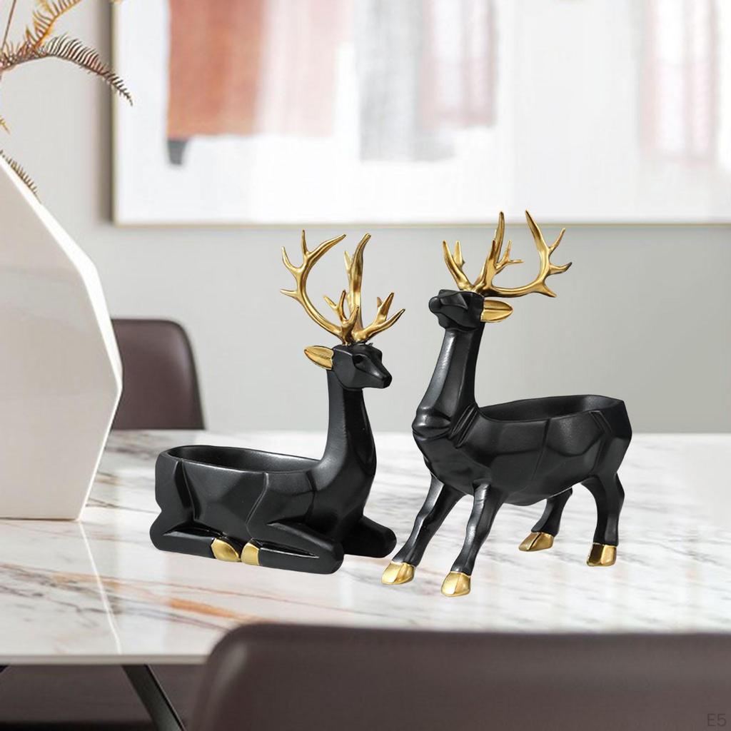 Deer Statues Sculpture Collectbles Figures Elk Figurines