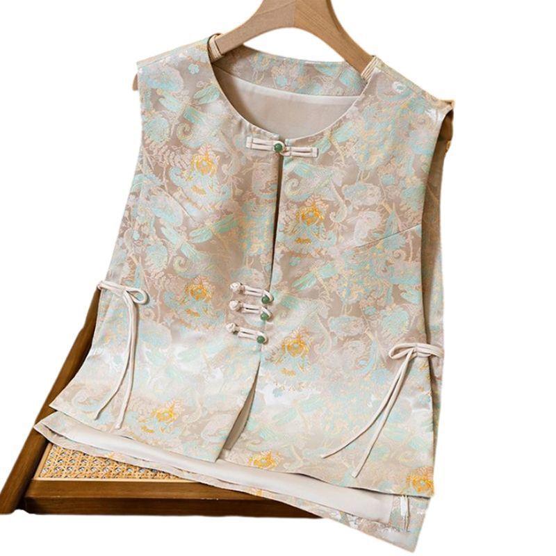 Vest Retro Style Jacquard Vest Women's 2025 New Top