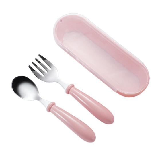 1 Set Cutlery Set Eco-friendly Heat Resistant Food Grade Comfortable To Grip K Spoon Kit Students