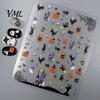 5D Embossed Nail Decals Halloween Art Stickers, Skull Pumpkin Ghost Relief Supplies Decals, Waterproof Self Adhesive Manicure Decoration Stickers