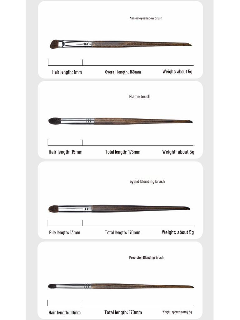 25-Piece Animal Hair Makeup Brush Set: Includes Wool Brushes for Eyeshadow, Nose Shadow, and Foundation - Artist Recommended