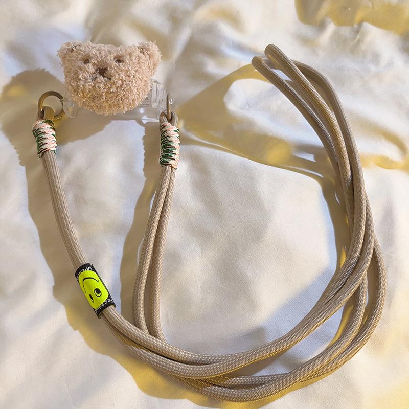 Cute Cartoon Plush Bear Doll - Long Crossbody Phone Lanyard, Durable Women's Shoulder Strap