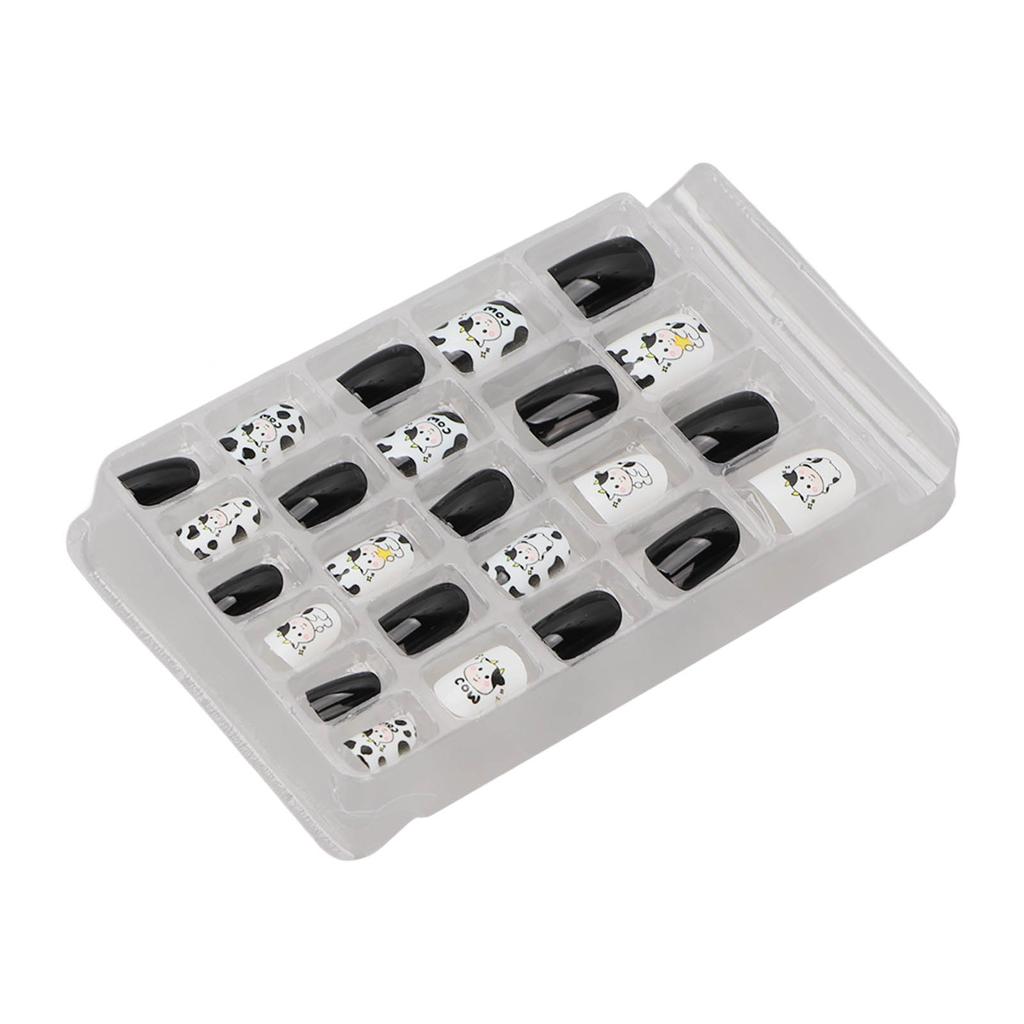 24Pcs Kids Self Adhesive Fake Nails Safe Gentle Interesting Stylish DIY Kids Full Cover Press On