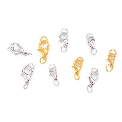 10 Teile/los Metall Goldene Silber Überzogene Karabinerverschluss Biegeringe für Armband Halskette Ketten DIY Schmuck Machen Schmuck Erkenntnisse Liefert