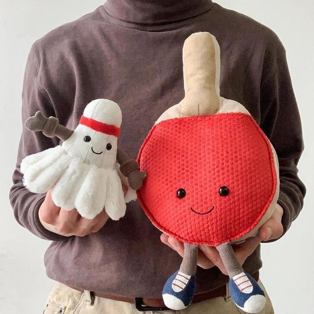 New Fashion Creative Chinese Style Table Tennis Racket Pillow Plush Doll Pillow