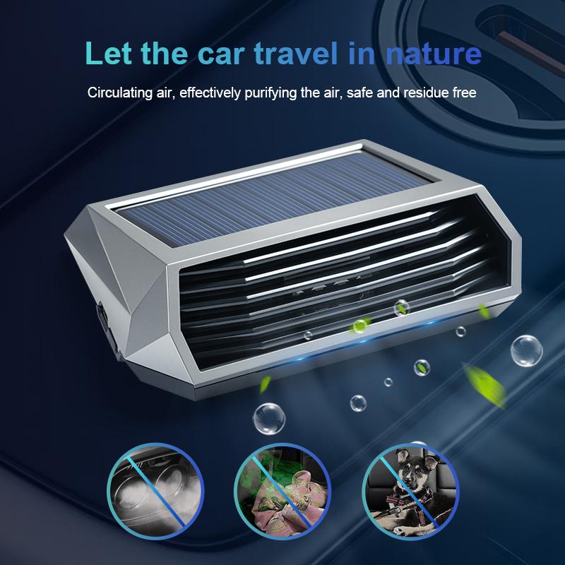 1pc, Solar purifier, automatic operation, air purifier with vibration sensor, can significantly improve the air inside the car i
