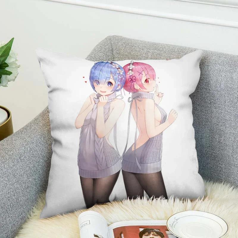 Pillowcases for Pillows Anime Pillow Cover 40x40 Pilow Cases Decorative Cushion Covers Pillowcase Cushions Home Decor Sofa