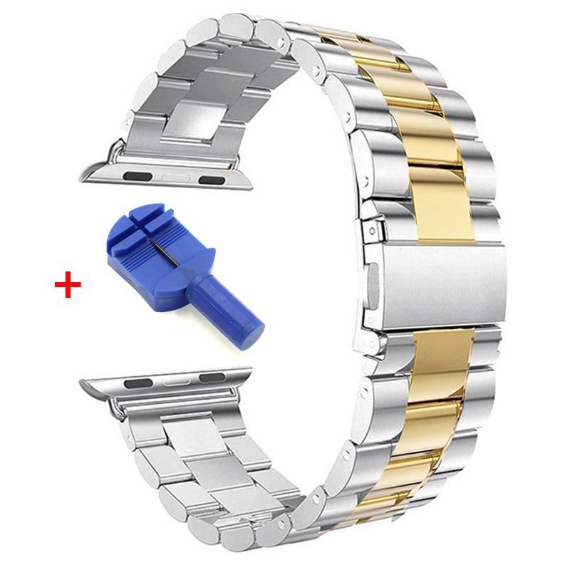1Pc Stainless Steel Replaceable Wristband For Apple Watch Band 38/40/41/42/44/45/49/46MM For Apple Watch Strap Ultra 11 10 9 8 7 6 5 4 3 2 1 SE Band