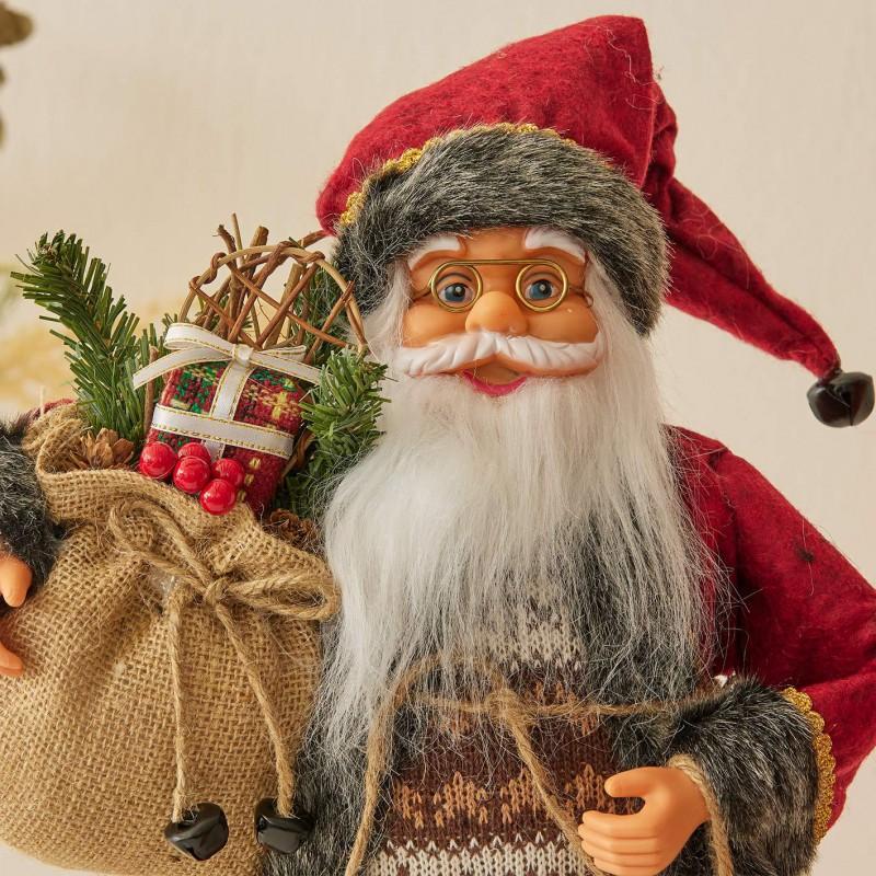 Standing Santa Claus Plush Doll Decorative Figurine Christmas Tree Home Office Desk Decoration 30cm 45cm 60cm