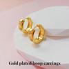 Camellia Earrings 18K Gold Plated Copper,Gold