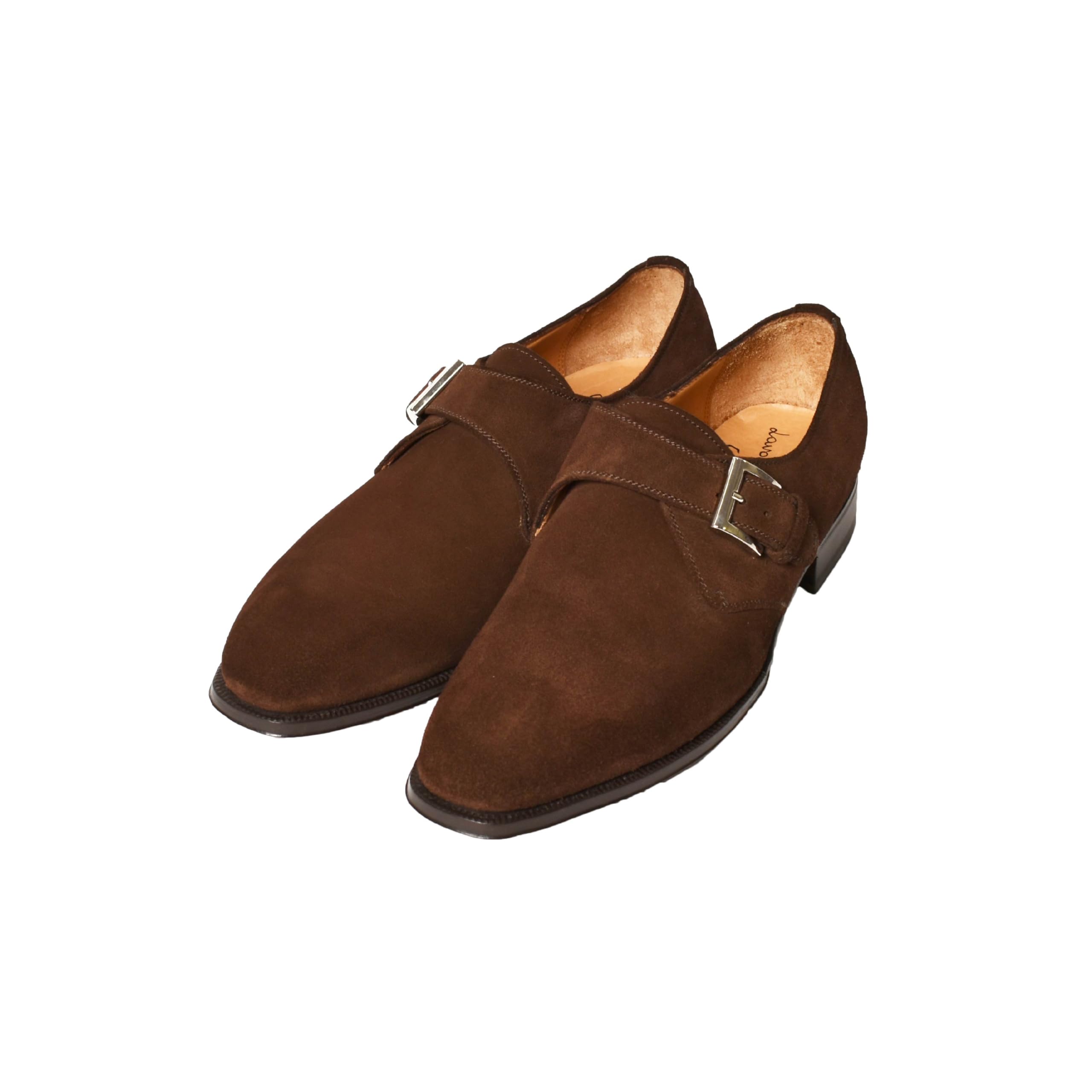 

Шкіряне взуття Monk strap loafers Italian dark brown cm [Enzo Bonafe] [EB-31] men s 27.0 темно-коричневого кольору