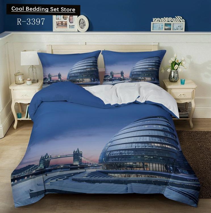 Great Wall King Queen Duvet Cover Old Chinese Building Bedding Set for Teens Adults Architecture 2/3 Pcs Polyester Quilt Cover