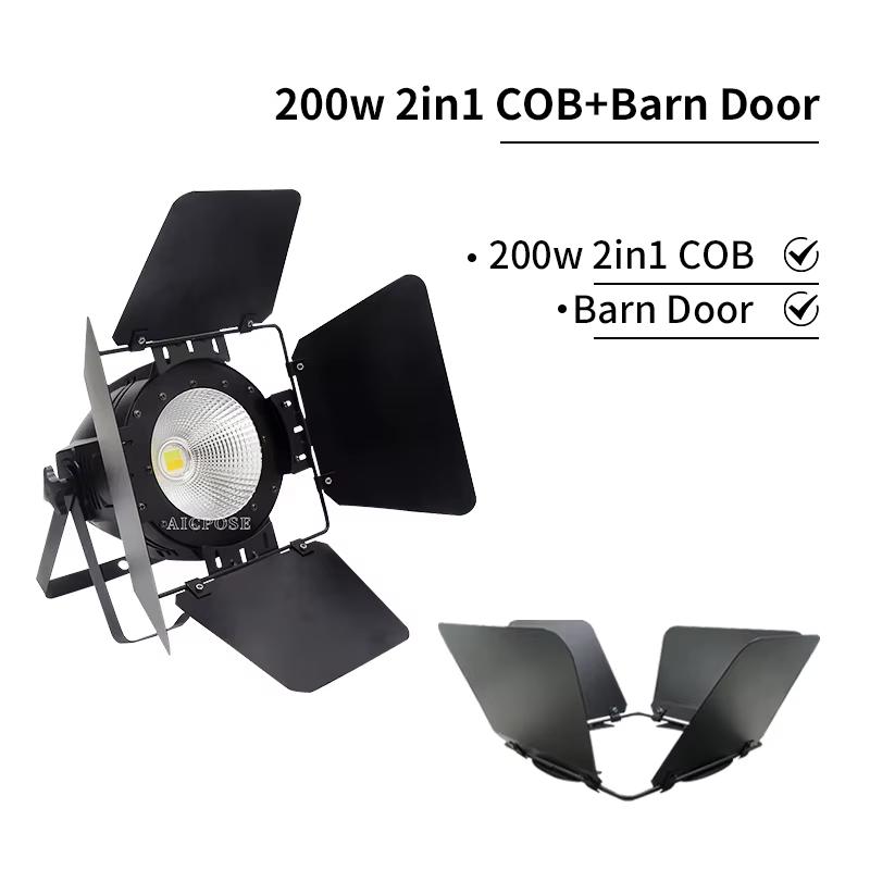 DMX Aluminum Alloy LED Par COB 200W Warm Cool White Lighting DMX512 Stage Light Concert DJ Home Entertainment