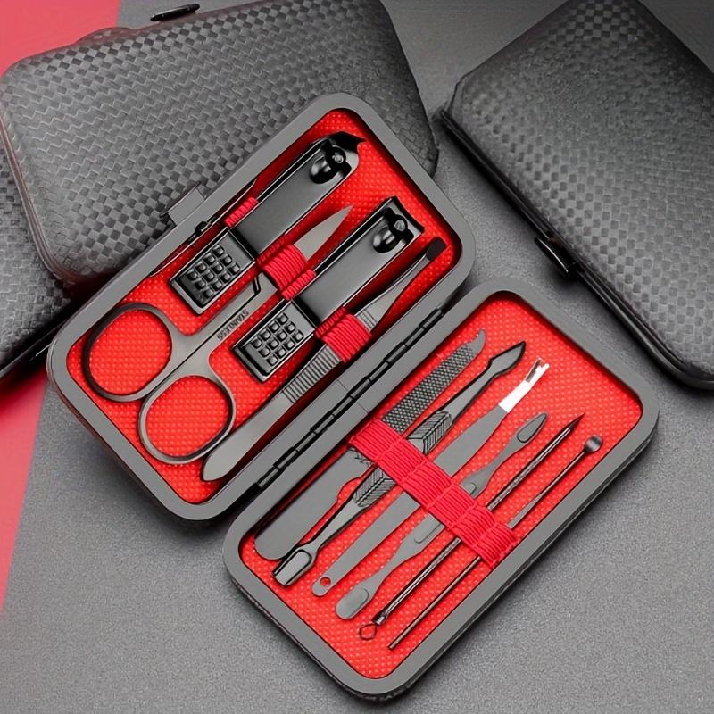 10pcs Nail Clippers Set Full Set, Black Nail Clippers Set, Ultra Sharp Sturdy Nail Clippers, Professional Nail Clippers