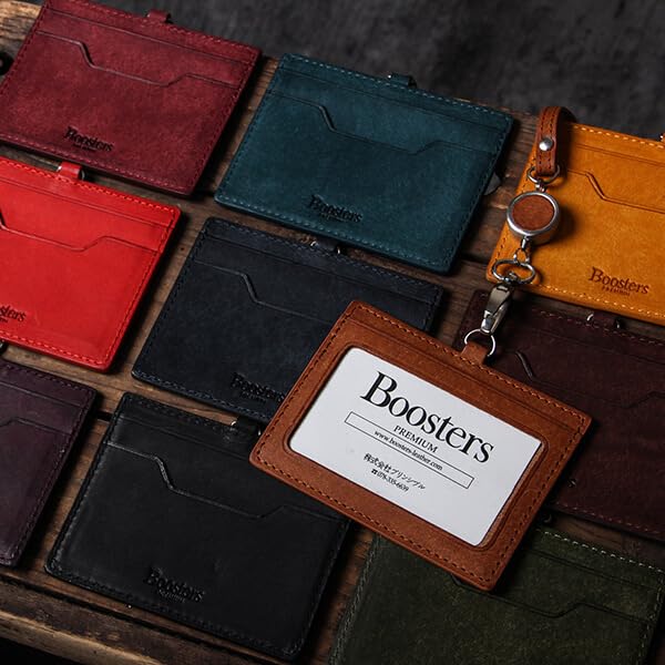 Boosters Pueblo Porta-Crachá Horizontal com Cartão de Identificação ID de Funcionário Genuíno Nápoles Carretel, Porta-Crachá, Couro, Porta-Crachá, Carretel,