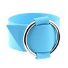 Kvinnemote sirkulær ring sjarmarmbånd bred fløyel flerfarget armbånd stor sirkel mansjett vintage klubbsmykker flanell justerbar armring
