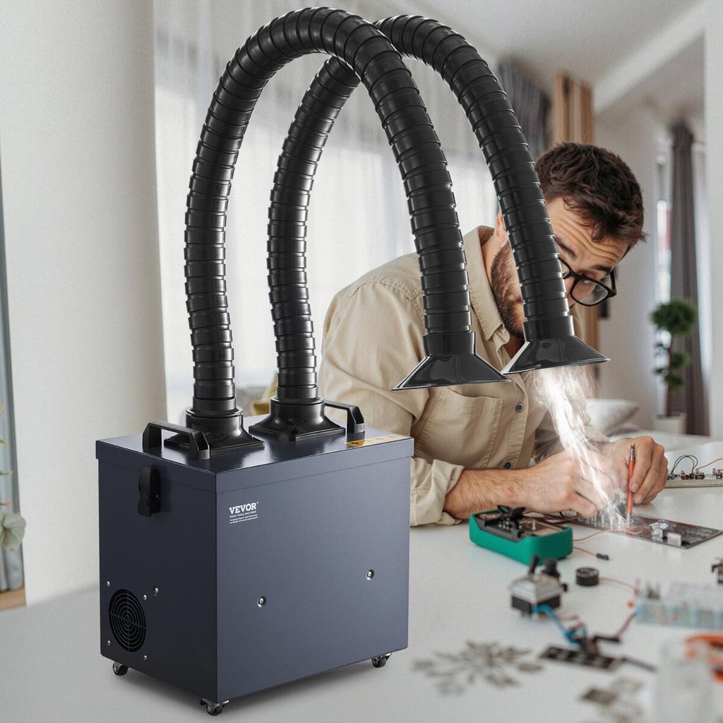 Solder Fume Extractor 275W Brushless Smoke Absorber with 4-Stage Filters