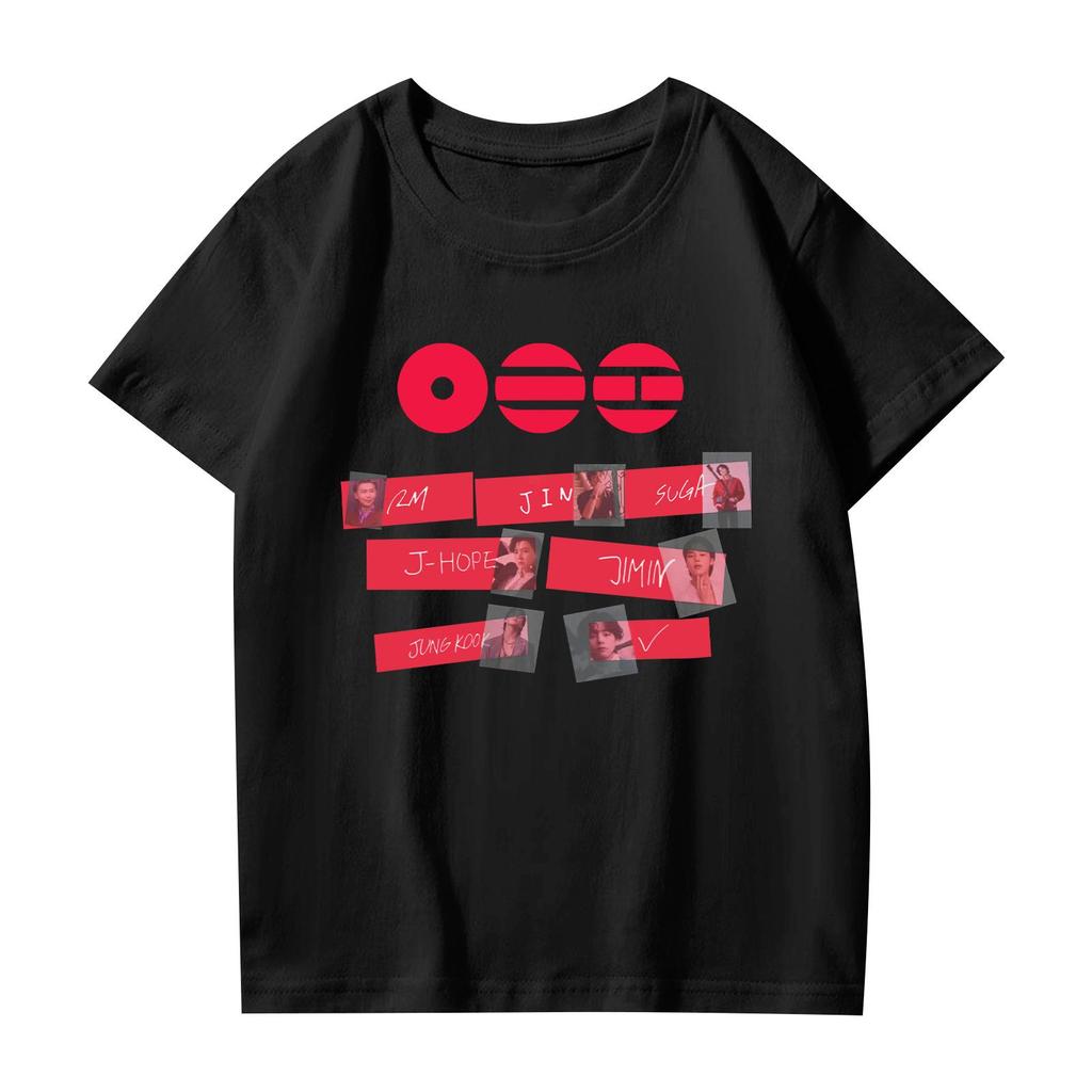 Modische Rundhals-Kurzarm-Arbeitskleidung bedruckte Oberteile für Kinder-Sommeroberteile