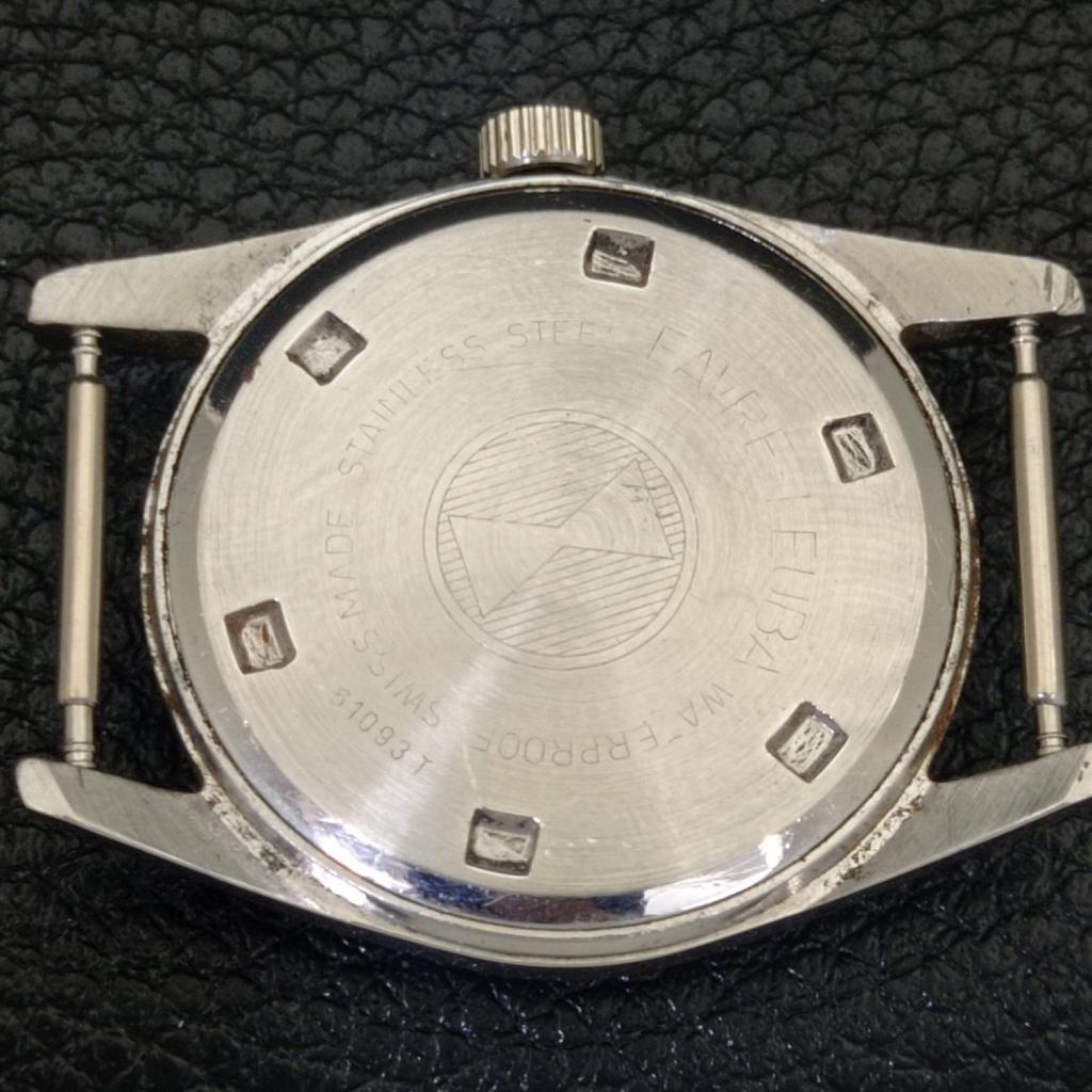 VINTAGE FAVRE LEUBA SEA KING 253 HAND-WINDING SWISS MENS CREAM WATCH A703013-1