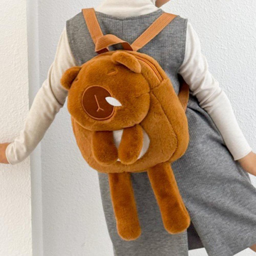 Animal Capybara Plush Bag Long Leg Cute Shoulder Bag Kawaii Capybara Plush Backpack  Couple