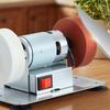 Variable Speed Mini Bench Grinder Sturdy Base Dual Wheel Grinder  Polishing