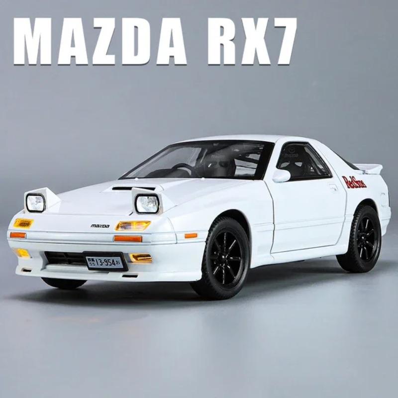 1/24 Mazda RX7 Supercar Alloy Car Diecasts & Toy Vehicles Car Model Sound and Light Pull Back Car Toys Children's Gifts