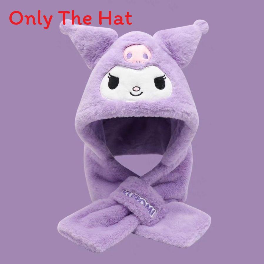 

Kuromi My Melody Characters Baby Hat Scarf Gloves Winter Set For Kids Style A