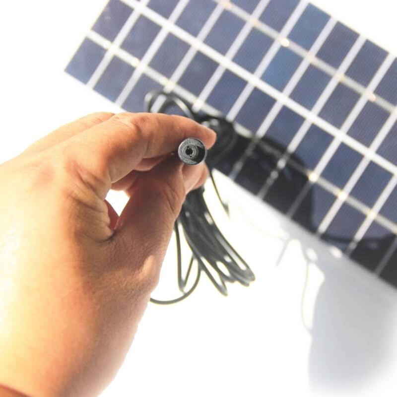 Solarpanel 5W 12V Outdoor DIY Solarzellen Ladegerät Polysilizium-Paneele USB Outdoor Tragbar Solar für Außenleuchte Pumpe