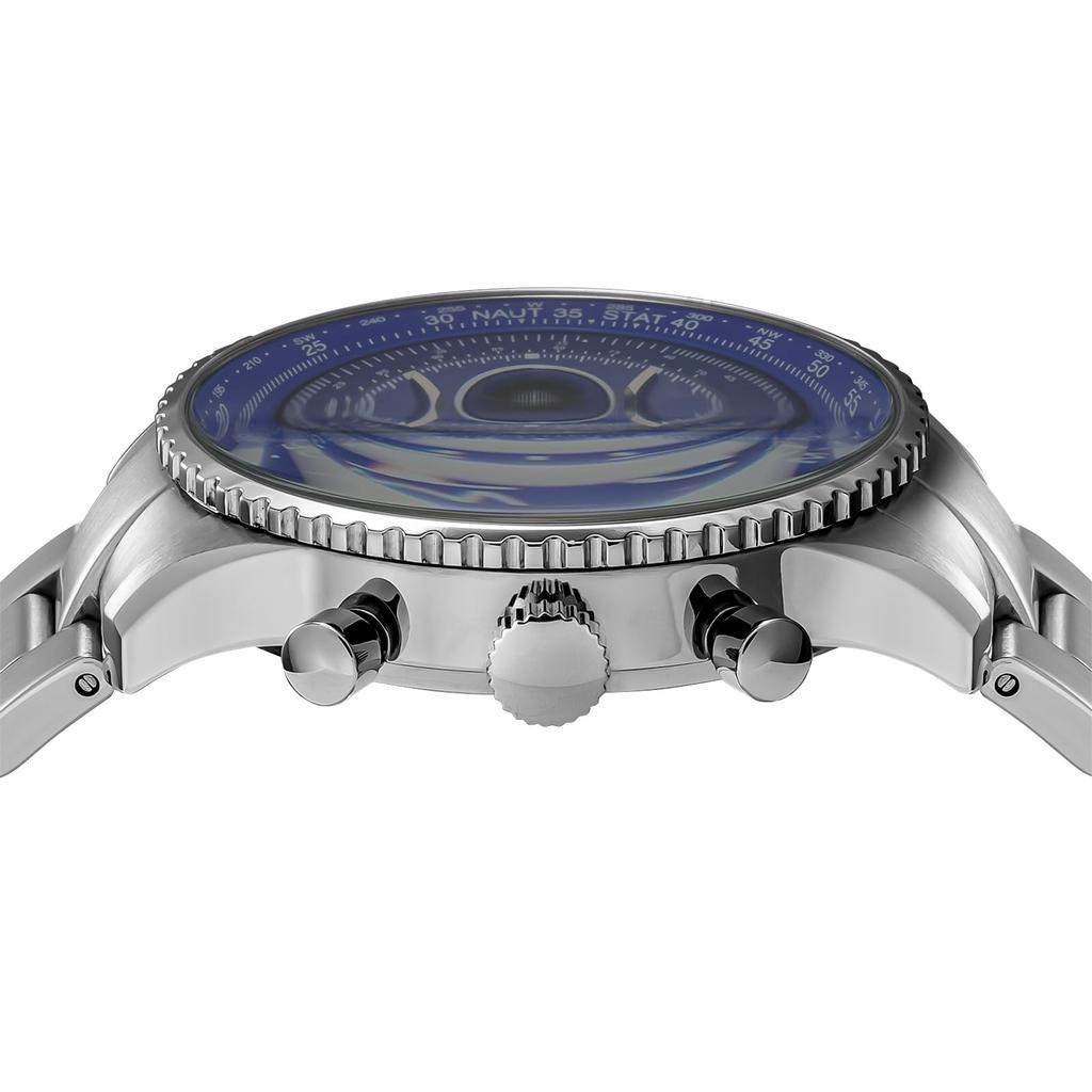 AngelClover AngelClover MF Ghost Solar 3 ATM Water Mineral Blue Stainless Steel Men's Watch, Collaboration, NTS44MFG-AL, Battery, Resistance, Glass,