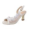 Damenmode Kristall High Heels Sandalen Sommer Peep Toe Schnalle Riemen High Heels Abendschuhe Party Hochzeitsschuhe Luxus Pumps