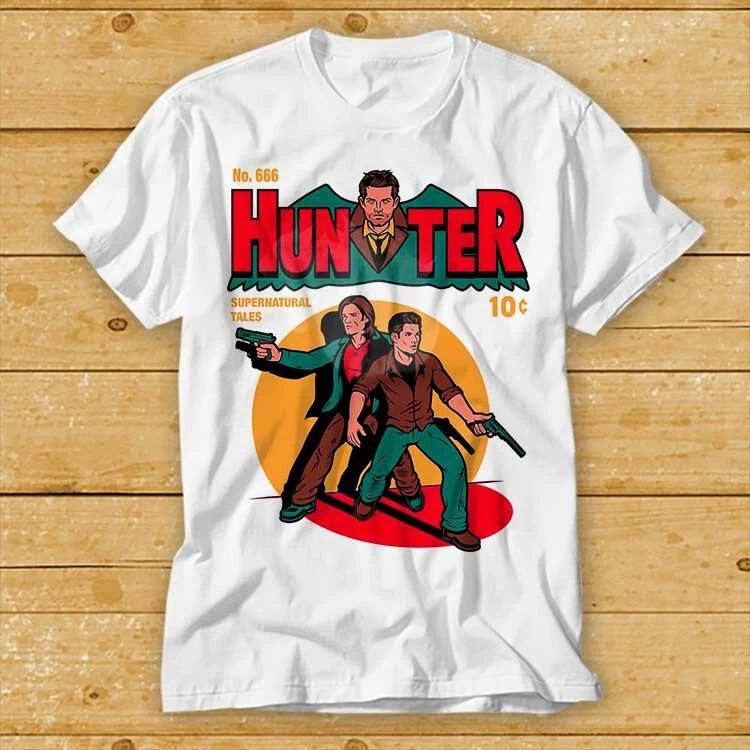 Hunter Comic Cool T Shirt Cartoon Supernatural 10c Vintage Parody Retro Top 2749 S