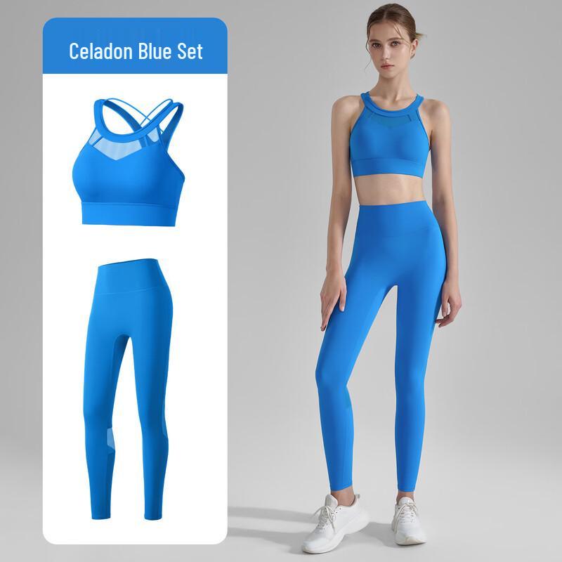 Junbie Women s Seamless Mesh Sports Yoga Set M