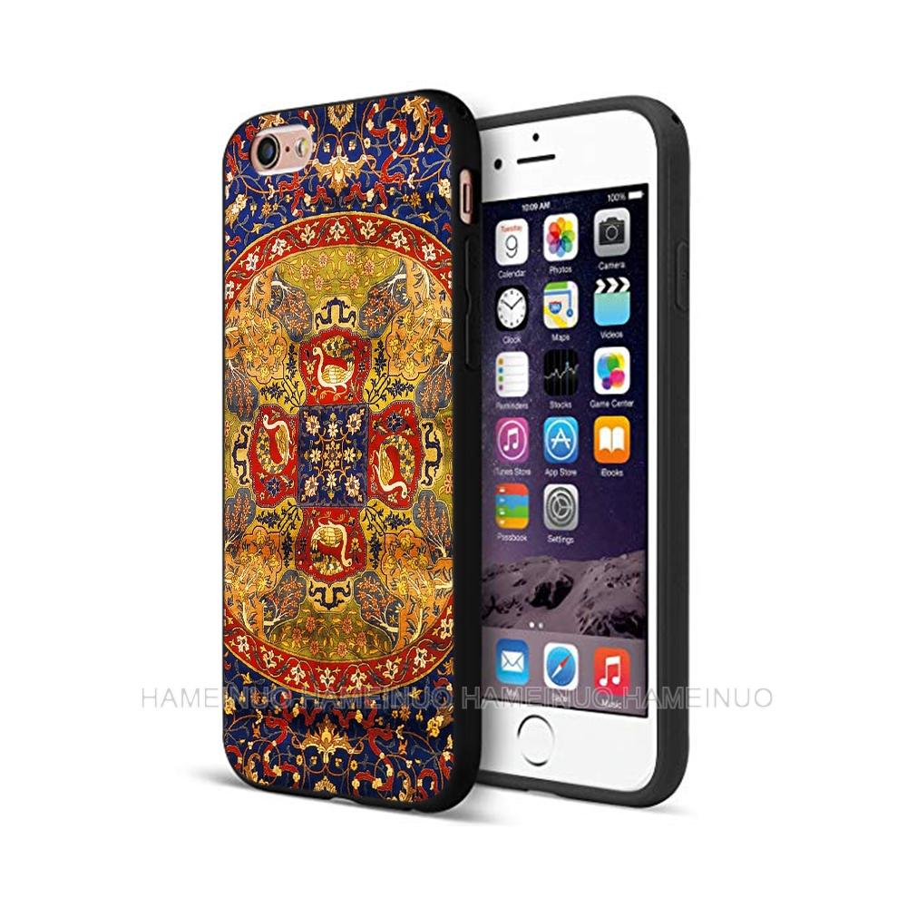 

Черный чехол из ТПУ для iPhone 5 5S SE 6 6S 7 8 Plus X 10, чехол для iPhone XR XS 11 Pro MAX, чехол с персидским ковром и цветочным узором iphone 11pro MAX