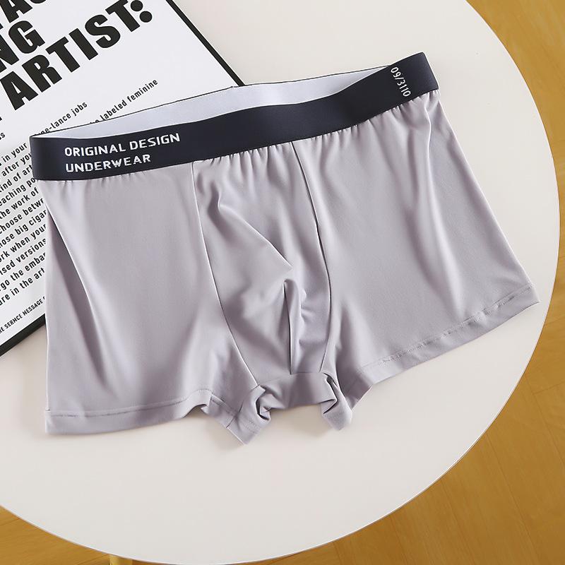 4pcs Men's Underwear Flat Corner Shorts Men's Trendy Teenage Plus Size Four Corner Shorts Boxer Brief