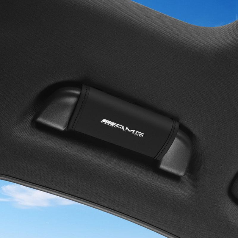 Car Interior Roof Handle Protection Cover Auto Door Pull Hand Brake Handle For Mercedes Benz AMG GLE GLS GLC CLA GLB ML C500 C200 C300 W204 W206 W205