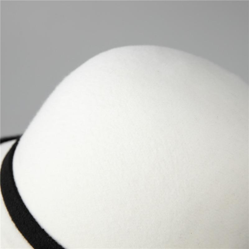 Hut Damen Herbst und Winter warmer Wollhut Temperament Domhut elegant retro Netzblume Modehut