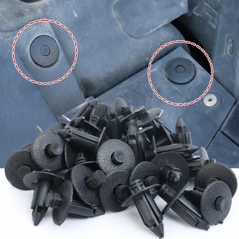 Car Hole Plastic Rivets Fastener Push Clip Black Auto Vehicle Door Trim Panel Retainer Fastener Clip Car Accessory 6mm/7mm/8mm