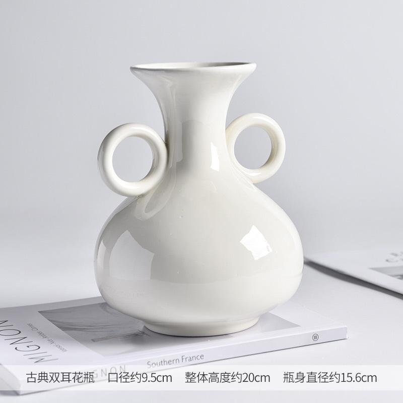 Creative Nordic Ceramic Irregular Vases, Home Living Room Desktop Office Decorations, Modern Minimalist, Flower Arrangement, 1Pc