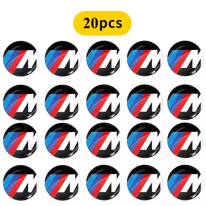 BBJG8 11mm 14mm Car Remote Key Emblem Badge Radio Button Sticker for BMW M Performance E39 E46 E90 E30 E60 E91 E92 F30 F31 Z4 X3 X5 X7
