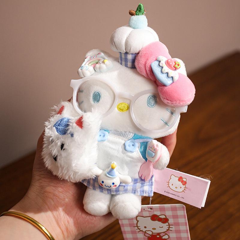 Hellokitty Plush Toys 15Cm Kitty Cat Stuffed Pendant Keychain Kawaii Toys Hobbies Collection Decor Toys Adorably Birthday Gifts