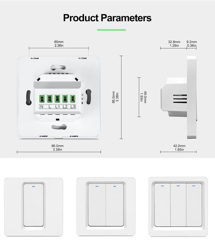 Graffiti Smart Wifi Panel Switch with Alexa Voice Control