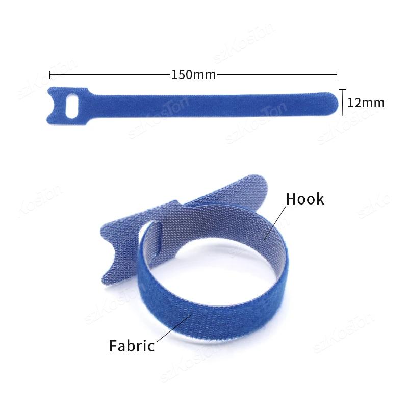 10/20/5pcs Releasable Cable Ties Wire Organizer Fastening Reusable Cable Tie Straps Nylon Hook Loop Wire Tie Cable Winder Tape